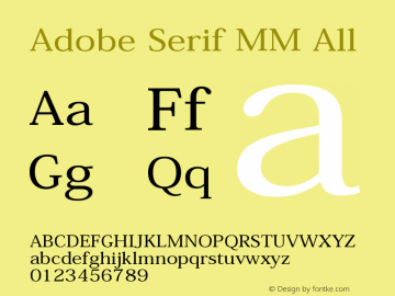 adobe serif mm all